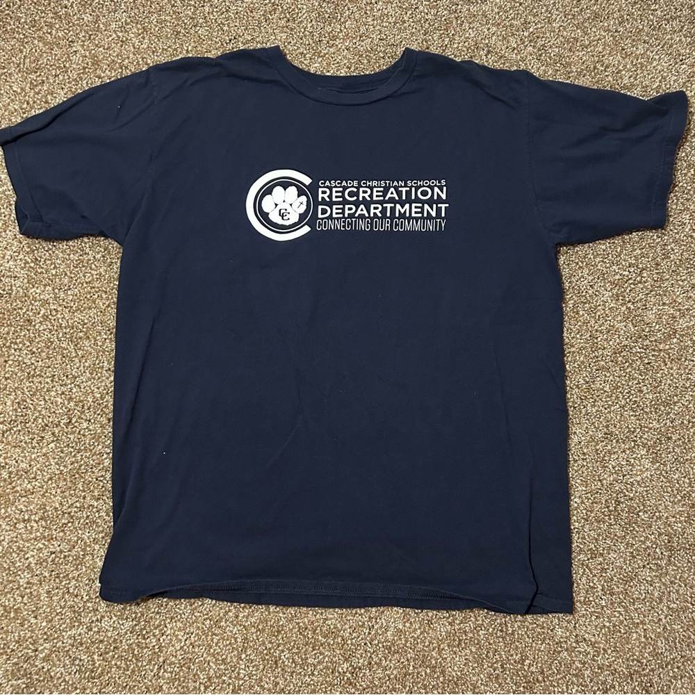 Port and Company Dark Blue Graphic Tee